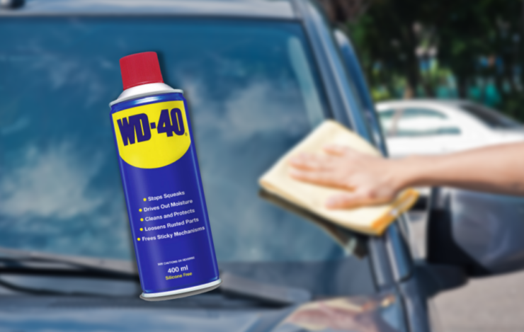 Use WD40 for removing tree sap